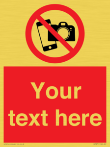 Custom No filming or photography